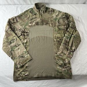 Team Soldier U.S. Army FR Multicam Camo Combat Shirt Size Large Flame Resistant